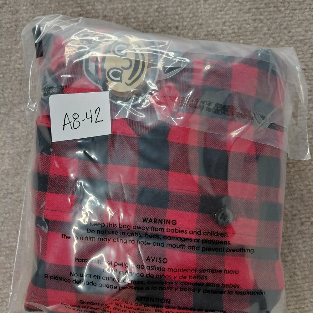 Gen.2 Ohio State Buckeyes Red Plaid Flannel Shirt Ladies Junior L 11/13 Football - Picture 10 of 10
